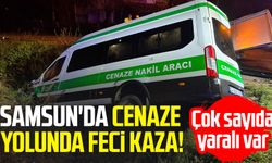 Samsun'da cenaze yolunda feci kaza: Sulama kanalına düştü