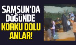 Samsun'da düğünde maganda kabusu! Korku dolu anlar