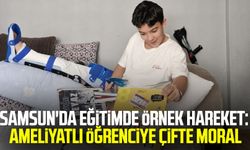 Samsun'da eğitimde örnek hareket: Ameliyatlı öğrenciye çifte moral