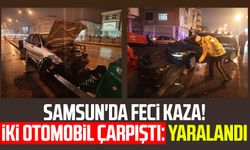 Samsun'da feci kaza! İki otomobil çarpıştı: Tarık Kılıç yaralandı