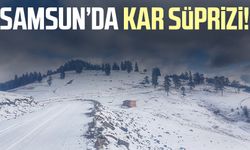 Samsun Yakakent'te kar sürprizi!