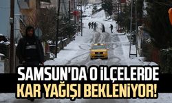 Samsun'da o ilçelerde kar yağışı bekleniyor!