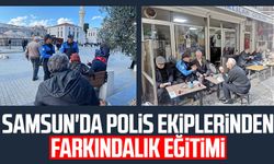 Samsun'da polis ekiplerinden farkındalık eğitimi