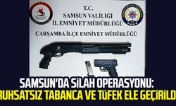 Samsun Çarşamba'da silah operasyonu: Ruhsatsız tabanca ve tüfek ele geçirildi