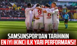 Samsunspor'dan tarihinin en iyi ikinci ilk yarı performansı!