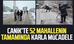Canik’te 52 mahallenin tamamında karla mücadele
