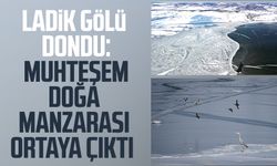 Ladik Gölü dondu: Muhteşem doğa manzarası ortaya çıktı
