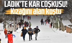 Samsun Ladik'te kar coşkusu!