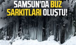Samsun'da buz sarkıtları oluştu!