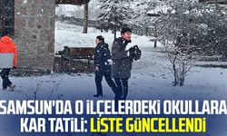 Samsun'da o ilçelerdeki okullara kar tatili: Liste güncellendi
