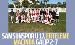 Samsunspor U 17, erteleme maçında galip 2-7