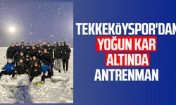 Tekkeköyspor'dan yoğun kar altında antrenman