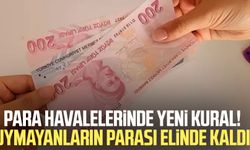 Para havalelerinde yeni kural! Uymayanların parası elinde kalacak