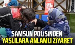 Samsun polisinden yaşlılara anlamlı ziyaret