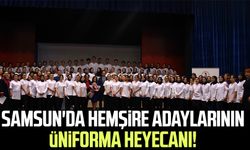 Samsun'da hemşire adaylarının üniforma heyecanı!