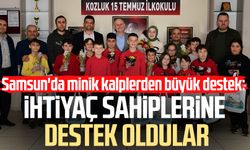 Samsun'da minik kalplerden büyük destek: İhtiyaç sahiplerine destek oldular