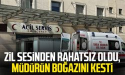 Zil sesinden rahatsız oldu, müdürün boğazını kesti