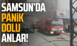 Samsun'da depoda yangın paniği!