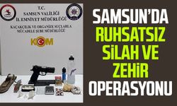 Samsun’da ruhsatsız silah ve zehir operasyonu