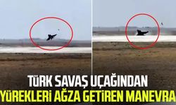 Türk savaş uçağından yürekleri ağza getiren manevra