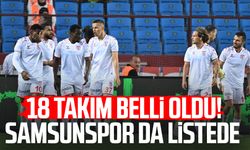 18 takım belli oldu! Samsunspor da listede