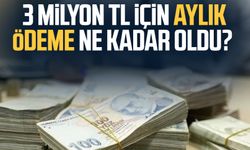 3 milyon TL için aylık ödeme ne kadar oldu?