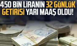 450 bin liranın 32 günlük getirisi yarı maaş oldu!