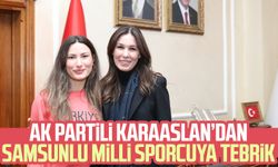 AK Partili Çiğdem Karaaslan’dan Samsunlu milli sporcu Nisanur Erbil’e tebrik