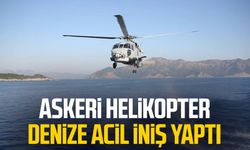 Askeri helikopter denize acil iniş yaptı