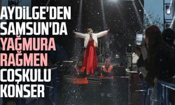 Aydilge'den Samsun'da yağmura rağmen coşkulu konser