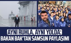 Aynı ruhla, aynı yolda: Bakan Bak'tan Samsun paylaşımı
