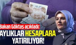 Bakan Göktaş açıkladı: Aylıklar hesaplara yatırılıyor!