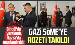 Bingöl'de yaralandı, Havza'da onurlandırıldı: Gazi Ahmet Söme'ye rozeti takıldı