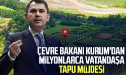 Çevre Bakanı Kurum'dan milyonlarca vatandaşa tapu müjdesi