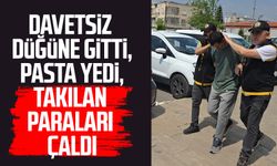 Davetsiz düğüne gitti, pasta yedi, takılan paraları çaldı