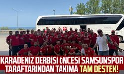 Karadeniz derbisi öncesi Samsunspor taraftarından takıma tam destek!