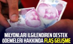 Milyonları ilgilendiren destek ödemeleri hakkında flaş gelişme