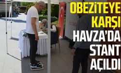 Obeziteye karşı Havza’da stant açıldı