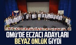 OMÜ'de eczacı adayları beyaz önlük giydi