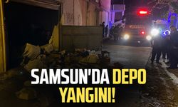 Samsun Bafra'da depo yangını!