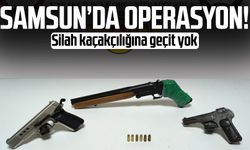Samsun Bafra'da kaçak silah operasyonu