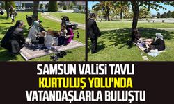 Samsun Valisi Orhan Tavlı Kurtuluş Yolu'nda vatandaşlarla buluştu