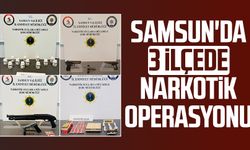 Samsun'da 3 ilçede narkotik operasyonu