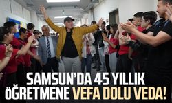 Samsun'da 45 yıllık öğretmen Eray Çelebi'ye vefa dolu veda!