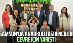 Samsun'da anaokulu öğrencileri çevre için yarıştı