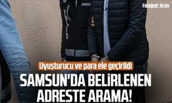 Samsun'da belirlenen adreste arama! Para ve zehir ele geçirildi