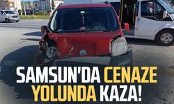 Samsun İlkadım'da cenaze yolunda kaza!