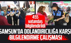 Samsun’da polis ekiplerinden dolandırıcılığa karşı bilgilendirme çalışması