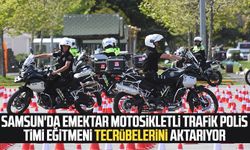 Samsun'da emektar motosikletli trafik polis timi eğitmeni tecrübelerini aktarıyor