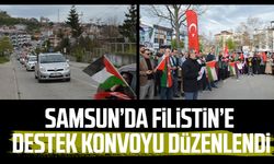 Samsun’da Filistin’e destek konvoyu düzenlendi